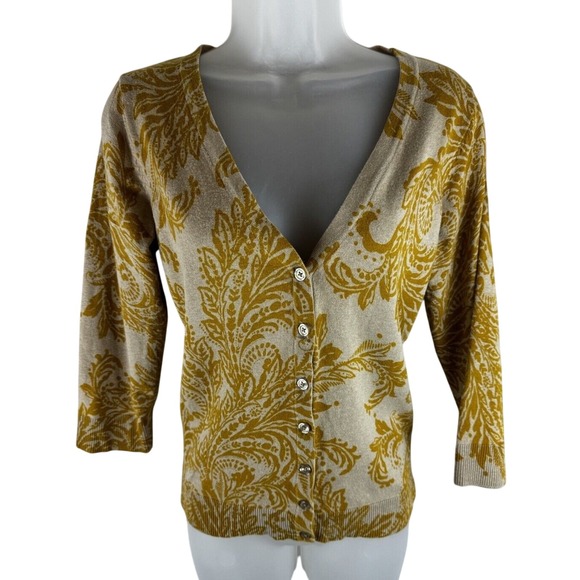 The Limited Floral Print Button Down Cardigan Sweater 3/4 Sleeve Academia 55-13 - Picture 1 of 13